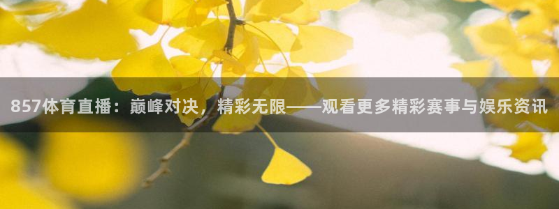 857体育直播：巅峰对决，精彩无限——观看更多精彩赛事与娱乐资讯